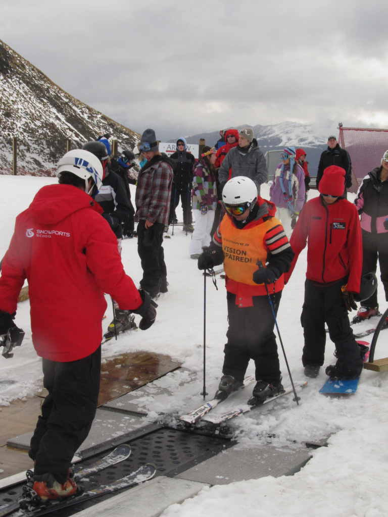 peter getting on to the magic carprt at the remarkables